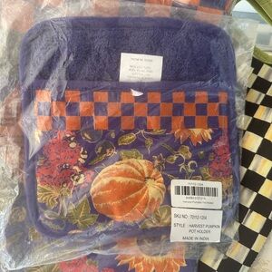 MacKenzie-Childs Purple and Orange Pot Holder